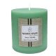 Cucumber Cantaloupe Scented Rustic Pillar Candle (3 Inches X 3 Inches)