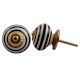 Cream Black Striped Knob