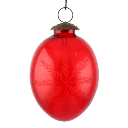 Red Avocado Leaf Cut Christmas Hanging