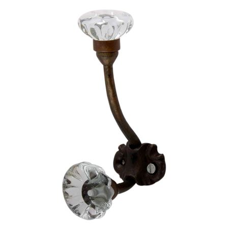 Clear Paneled Sides Glass Iron Hook