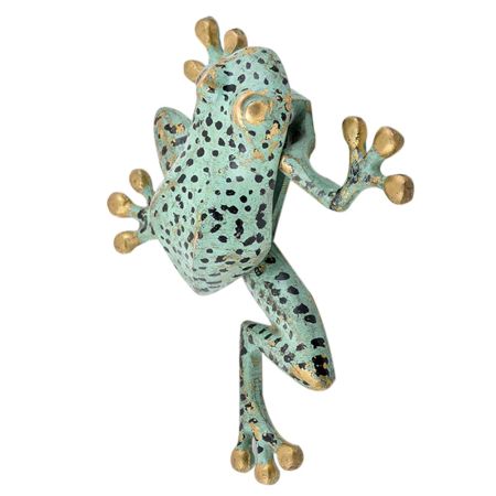 Brass Green Frog Door knocker