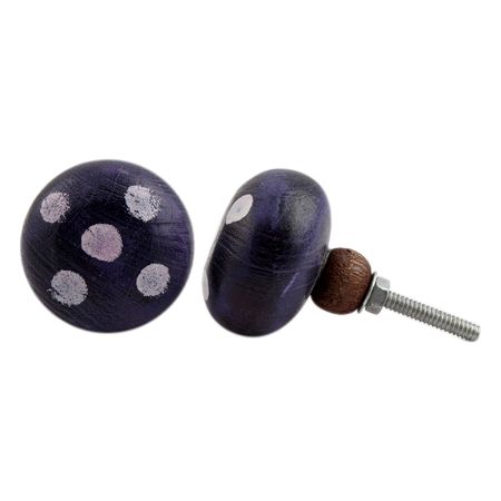 Purple Round Drawer Knobs