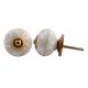 Cream Etched Ceramic Knob