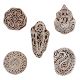 Set of 5 Piece New Mix Wooden Printing Block