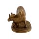 Cow and Calf Brass Sculpture