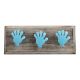 Turquoise Resin Fingers Wooden Hooks