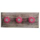 Pink Rexine Wire Wooden Hooks