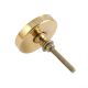 Round Brown Metal and Bone Knob