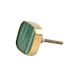 Square Sea Green Bone and Metal Knob