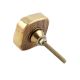 Square Sea Green Bone and Metal Knob