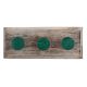 Round Sea Green Metal and Resin Wooden Hooks