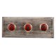 Round Red Stone and Metal Wooden Hooks