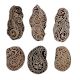 Set of 6 Piece New Mix Wooden Printing Block