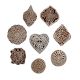 Set of 8 Piece New Mix Wooden Printing Block