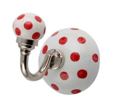 Red Dotted Wall Hooks