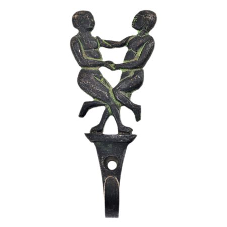 Bronze Two Dancing Girls Wall Hooks