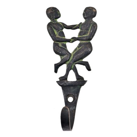 Bronze Two Dancing Girls Wall Hooks