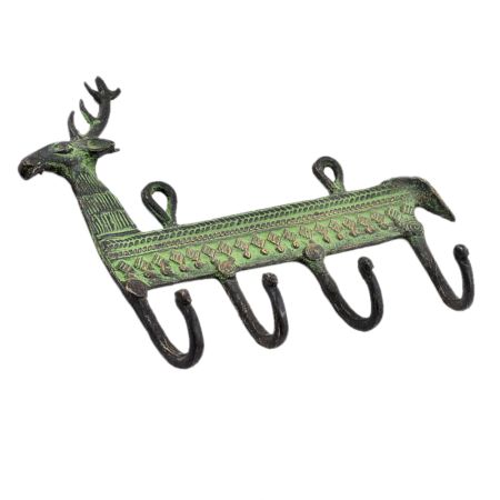 Bronze Deer Long Body Wall Hooks