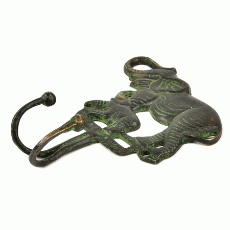 Black Bronze Elephant Wall Hooks