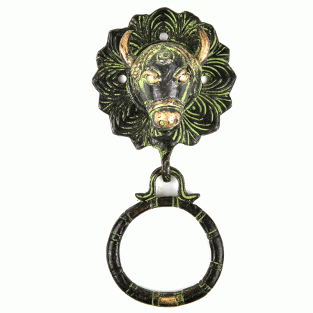 Bonze Bull Head Door Knocker