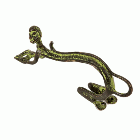 Bronze Monkey Face Door Handle with Patina