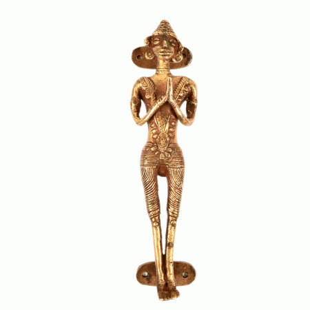 Dhokra Bronze Tribal Man Door Handle