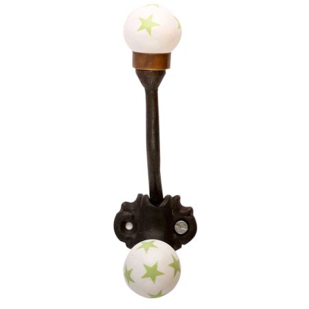 Pea Green Star Iron Hooks-EHG-102