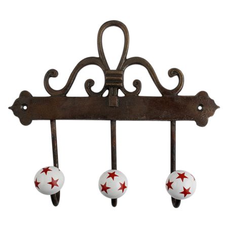 Red Star Ceramic Iron Hooks