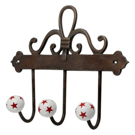 Red Star Ceramic Iron Hooks
