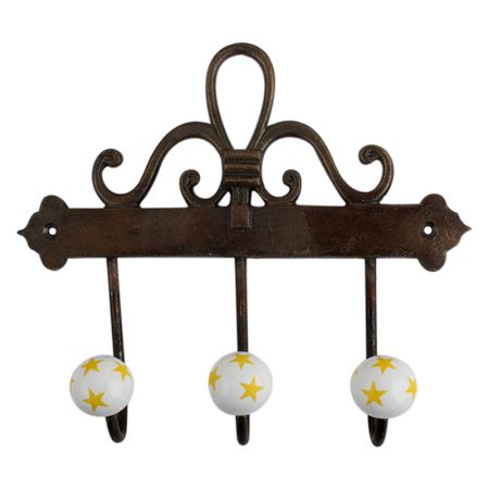 Yellow Star Ceramic Iron Hooks