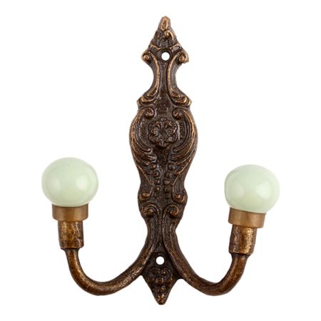 Solid Sage Green Ceramic Iron Hooks