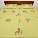 Deer Light Green Cotton Bedsheet
