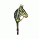 Black Brass Western Horse Wall Hooks
