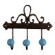 Solid Turquoise Ceramic Iron Hooks
