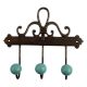 Solid Sea Green Ceramic Iron Hooks