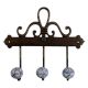 Blue Floral Ceramic Iron Hooks