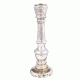Silver Glass Pillar Candle Holder