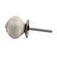 Cream White Dot Small Dresser Knob