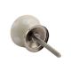 Cream White Dot Small Dresser Knob