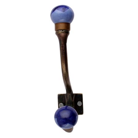 Navy Blue Ceramic Iron Hooks-EHG-90
