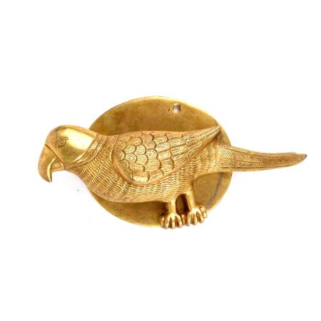 Golden Brass Parrot Door Knockers