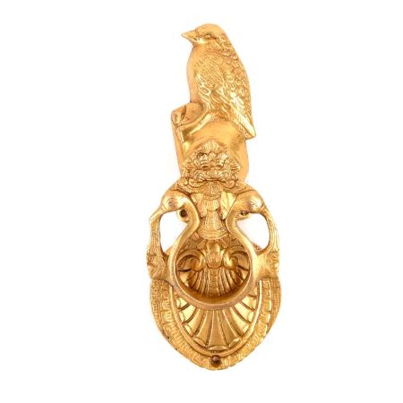 Golden Bird Standing Brass Door Knockers