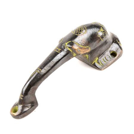 Aged Brass Elephant Head Door Handle