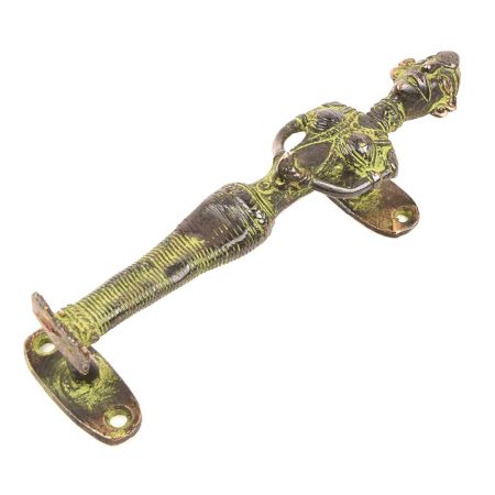 Brass Metal Door Handle Tribal Man Design
