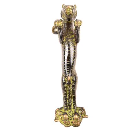 Handmade Bronze Tiger Patina Door Handle