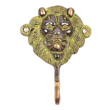 Black Lion Solid Brass Lion Head Wall Hooks