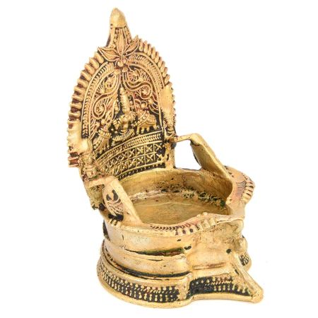 Traditional Bronze Lakshmi Kuber Lamp Large
