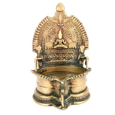 Bronze Gajalakshmi Vilakku (Lamp) for Diwali Celebration