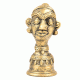 Golden Brass Tribal Pair Face Statue