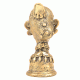 Golden Brass Tribal Pair Face Statue